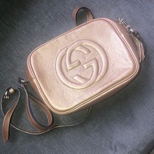 Luxury brand bronze coloured bag